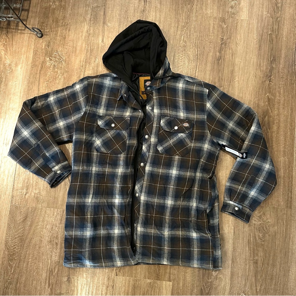 NWT Men’s Dickies Hooded Flannel
